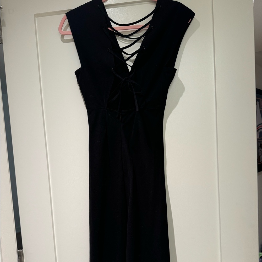 Perfect Black Midi Dress - Amelie Dress in Black